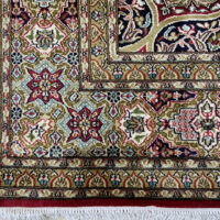 Lot 32, Fine Srinagar, 100% silk pile on a cotton warp and weft, Dome design, Kashmir, India, Size 280x191 cm, RRP $15,000 (4)