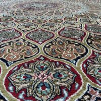 Lot 32, Fine Srinagar, 100% silk pile on a cotton warp and weft, Dome design, Kashmir, India, Size 280x191 cm, RRP $15,000 (5)