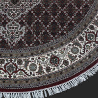Lot 34, Superfine Amritsar in Tabriz mahi design, NZ wool pile, silk inlay, India, size 185x185 cm, RRP $8000 (2)