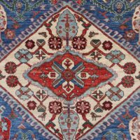 Lot 35, Afghan Turkaman weave, Vegetable dye, Revival of a 16th century Ushak design, size 303x182 cm, RRP $8000 (3)