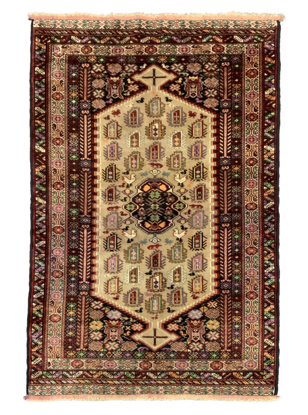 Lot 52, Superfine Kurdi-Quchan, circa 1975, all wool, Rare piece, Khorassan-Persia, size 160x115 cm, RRP $3000 (1)