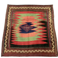 Lot 68, Antique Nomadic Sofreh circa 1900, Afshari tribe, fine wool, Rare & collectable, Persia, size 134x124 cm, RRP $3000 (1)