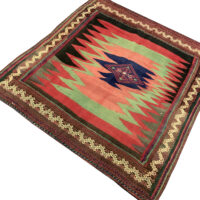 Lot 68, Antique Nomadic Sofreh circa 1900, Afshari tribe, fine wool, Rare & collectable, Persia, size 134x124 cm, RRP $3000 (4)
