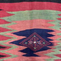 Lot 68, Antique Nomadic Sofreh circa 1900, Afshari tribe, fine wool, Rare & collectable, Persia, size 134x124 cm, RRP $3000 (5)
