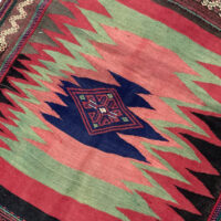 Lot 68, Antique Nomadic Sofreh circa 1900, Afshari tribe, fine wool, Rare & collectable, Persia, size 134x124 cm, RRP $3000 (6)