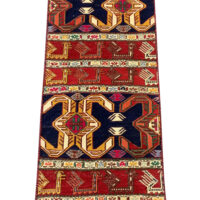 Lot 70, Antique Azari-Saumak, circa 1920, khorjeen face, all wool, Rare & collectable, Persia, size 184x54 cm, RRP $1300 (1)