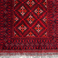 Lot 9, Superfine Ersari Turkaman, circa 1970, all wool pile and foundation, Afghanistan, size 385x75 cm, RRP $5000 (3)
