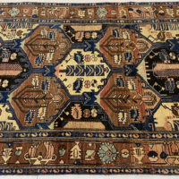 Rug# 10219, Antique Bakhtiar, Armani weave, circa 1910, good condition, Persia, size 203x133 cm (3)