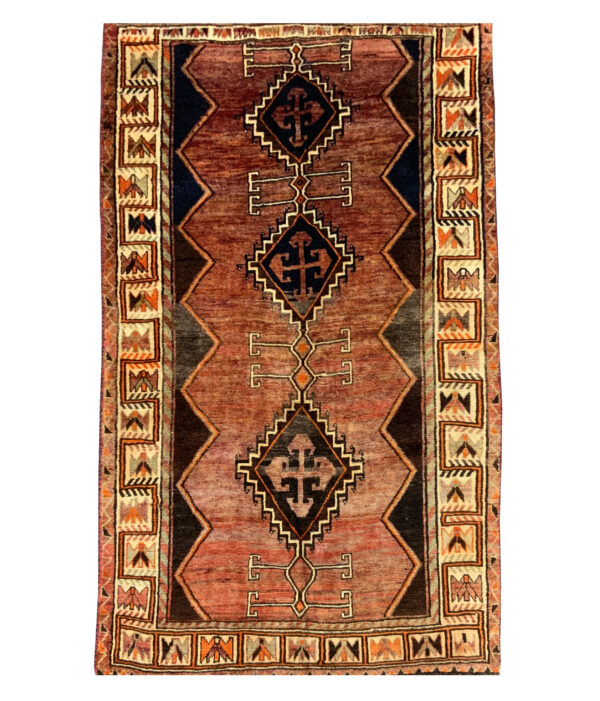 Rug# 10448, Rare Luri, nomadic weave, circa 1940, all wool, Persia, size 244x143 cm
