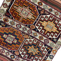 Rug# 10473, Vintage Azari-Saumak, circa 1940, Mafresh face, fine wool, Rare & collectable, Persia, size 156x98 cm (3)