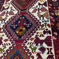 Rug# 10488, Azarbaiejan Saumak, wool & silk on cotton foundation, c.1980, Persia, size 281x83 cm (5)