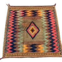 Rug# 10504, antique Nomadic Sofreh circa 1900, Afshari tribe, fine wool, Rare & collectable, Persia, size 125x120 cm (1)