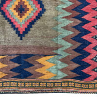 Rug# 10504, antique Nomadic Sofreh circa 1900, Afshari tribe, fine wool, Rare & collectable, Persia, size 125x120 cm (3)