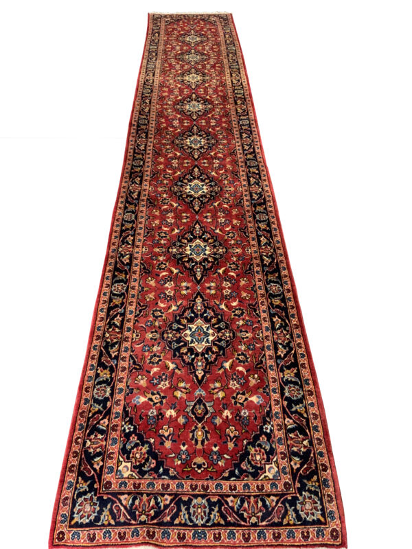 Rug# 10588, Persian-Kashan, circa 1965, rare, Persia,very durable, size 509x90 cm (1)