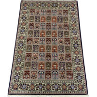 Rug# 10714, Superfine Qoum-Kork, circa 1990, Garden or Baagh design, superfine wool pile, rare, Persia, size 215x137 cm (2)