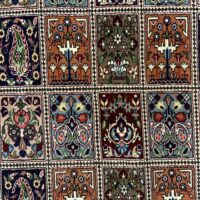 Rug# 10714, Superfine Qoum-Kork, circa 1990, Garden or Baagh design, superfine wool pile, rare, Persia, size 215x137 cm (5)