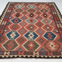 Rug# 24657, Superfine Afghan flatweave Kilim, modern design, veg dyes, size 290x208 cm, RRP $1800, on special $720