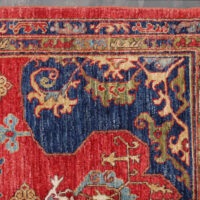Rug# 26221, Afghan Turkaman weave, reweave of a 16th c Ushak Prayer rug at Berlin museum Size 127x100 cm (5)