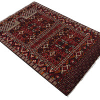 Rug# 26352, Ersari weave Turkaman, 19th c Ensi-Hatchli design, veg dyes, size 186x121 cm (3)