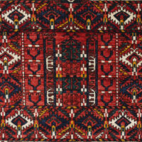 Rug# 26352, Ersari weave Turkaman, 19th c Ensi-Hatchli design, veg dyes, size 186x121 cm (4)