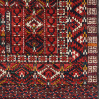 Rug# 26352, Ersari weave Turkaman, 19th c Ensi-Hatchli design, veg dyes, size 186x121 cm (5)