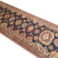 Rug# 26381 Afghan Turkaman weave, 19th Caucasian inspired, hand spun wool, Vegetable dyes, size 581x94 cm