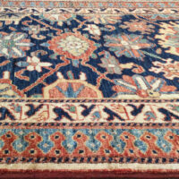 Rug# 26381 Afghan Turkaman weave, 19th Caucasian inspired, hand spun wool, Vegetable dyes, size 581x94 cm (4)