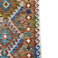 Rug# 26409, Afghan vegetable dye Maimaneh Kilim runner, size 386 x 82 cm (3)