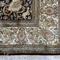 Rug# 31223, Fine Srinagar, 100% silk pile on a cotton warp and weft, Classic Safavid floral, , Kashmir , India, Size 281x183 cm (6)
