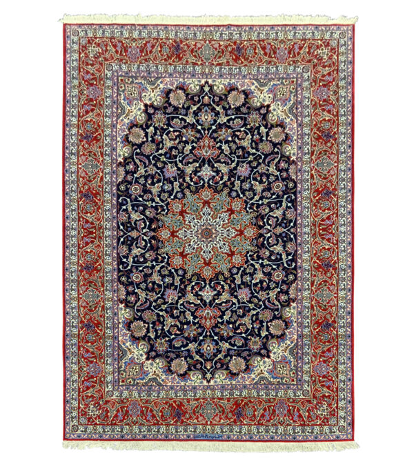 Rug#10295 Superfine Isfehan, full silk base and inlay, 800K kpsqm, c.1975, Rare piece, Persia, size 308x200 cm (1) - Copy