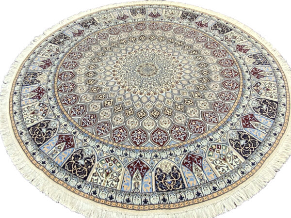 Rug#10298, Persian Nain 6LA, circa 1990, superfine wool & silk pile, rare & collectable, Persia, size 230x230 cm (2)