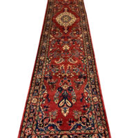 Rug#10585 Vintage Hamedan-Mehraban, Kurdi weave, circa1960, wool pile, rare & durable, Persia, size 461x82 cm (1)