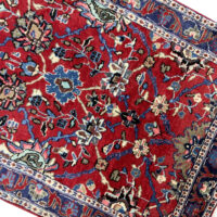 Rug#10600 Persian Sarouk, 16th c Safavid flowers, circa1960, wool pile, rare & durable, Persia, size 407x80 cm (4)