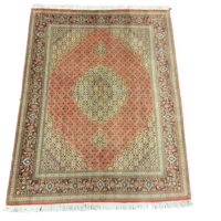 Rug#10621, Persian Tabriz 50 Raj, circa 1975, superfine wool & silk pile, rare piece Persia, size 200x152 cm (2)