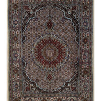 Rug# 10146, Birjand Mood, very fine knots, circa 1975, very durable, classic Herati motif, Persia, size 205x150 cm