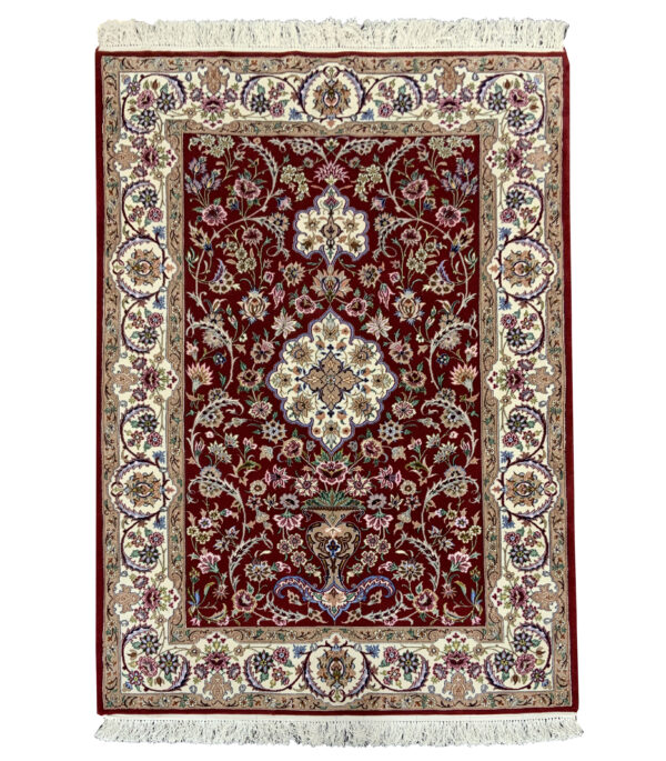 Rug# 10299, Superfine Isfehan, circa 2000, superfine wool & silk, rare, Persia, size 167x109 cm (2)