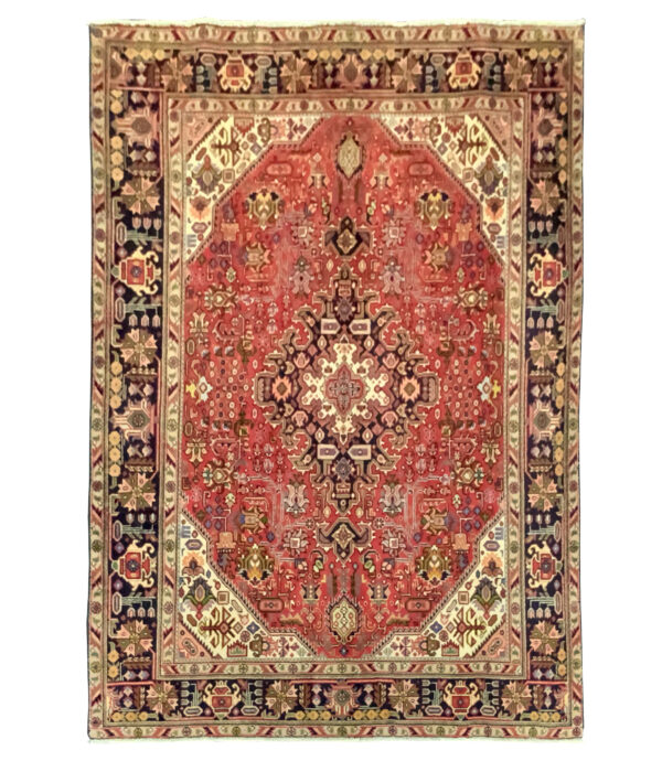 Rug# 10400 , Vintage Tabriz, circa 1960, wool pile, very durable, Persia, size 278x193 cm (2)