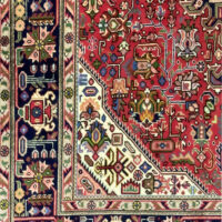 Rug# 10400 , Vintage Tabriz, circa 1960, wool pile, very durable, Persia, size 278x193 cm (4)