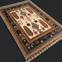 Rug# 24773, Afghan Turkaman weave, Antique design, new weave, vegetable dyes, 215x150 cm