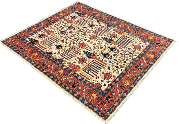 Rug# 25314, Afghan turkaman weave, 19th C Bakhtiari Ziegler design, Natural dyes, 192x151 cm (2)