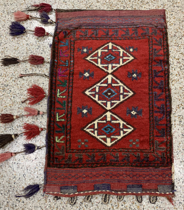 Rug# 26164, vintage Afghan Torbeh or Grain-bag, Balouchi nomadic weave, Size 75x50 cm