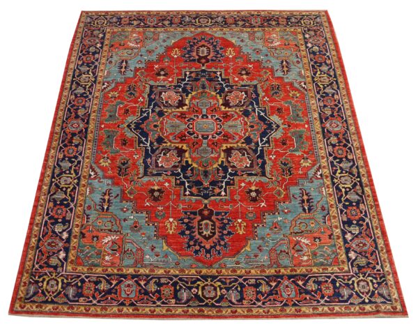 Rug# 26443 Afghan Turkaman weave , circa 2010, vegetable dyes, all wool, 19th c Heriz Serapi inspired, size 306x240 cm (2)