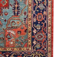 Rug# 26443 Afghan Turkaman weave , circa 2010, vegetable dyes, all wool, 19th c Heriz Serapi inspired, size 306x240 cm (5)