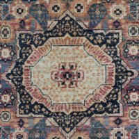 Rug# 26452 Afghan Turkaman weave , circa 2010, vegetable dyes, all wool, 15th c Mamluk inspired, size 149x99 cm (4)