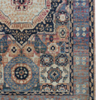 Rug# 26452 Afghan Turkaman weave , circa 2010, vegetable dyes, all wool, 15th c Mamluk inspired, size 149x99 cm (5)