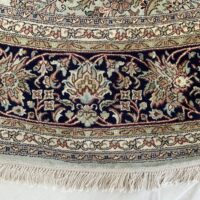 Rug# 31232, Fine Srinagar, 100% silk pile on a cotton warp and weft, Classic Kashan design design, Kashmir , India, Size 248 cm round (5)