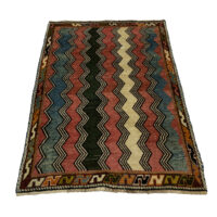 Rug# 5752, vintage and rare Gabbeh, River design, c.1950, Persia, size 140x93 cm, RRP $1600 , Spercial sale $400 (2)