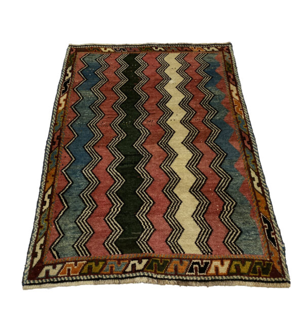 Rug# 5752, vintage and rare Gabbeh, River design, c.1950, Persia, size 140x93 cm, RRP $1600 , Spercial sale $400 (2)