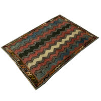 Rug# 5752, vintage and rare Gabbeh, River design, c.1950, Persia, size 140x93 cm, RRP $1600 , Spercial sale $400 (3)