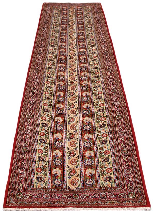 Rug# 6048, Superfine persian Qum, Kork wool pile, 600,00 Asymmetrical knots permetre, rare, 294x78 cm (1)